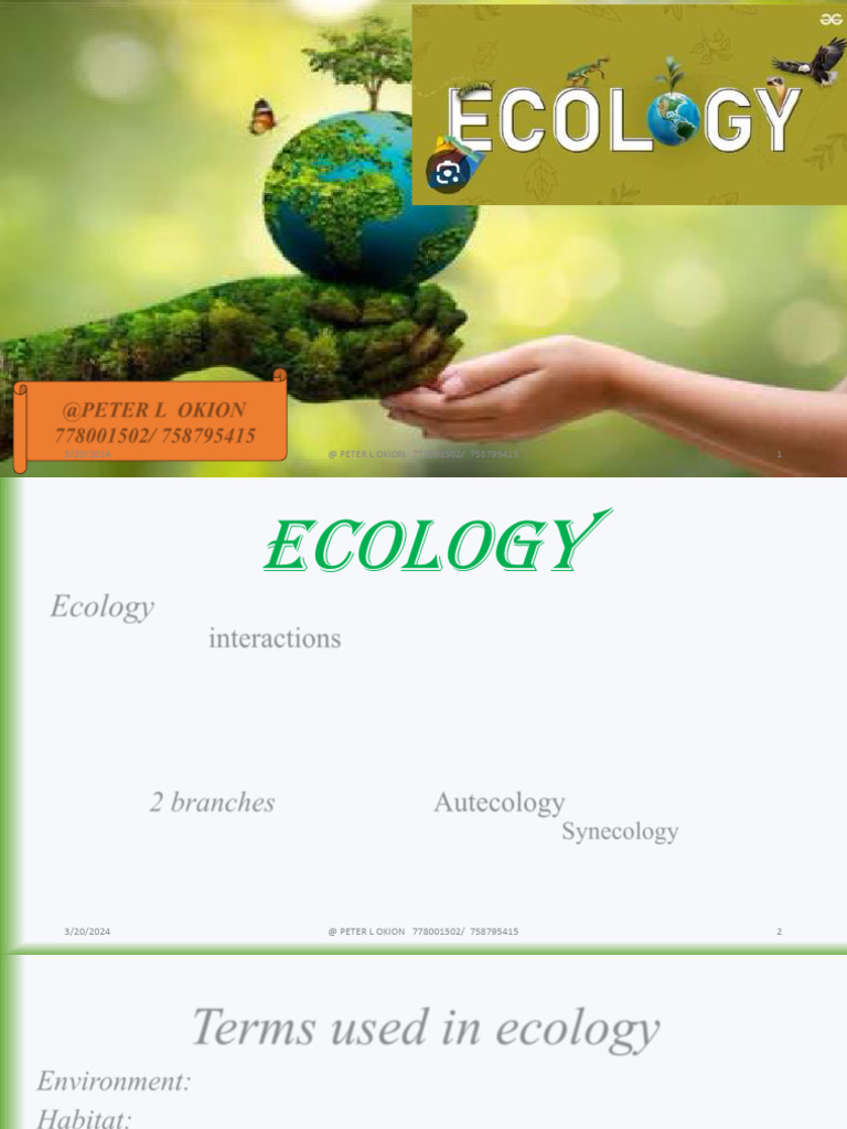 Overview of Ecology and Ecosystems | PDF | Food Web | Predation
