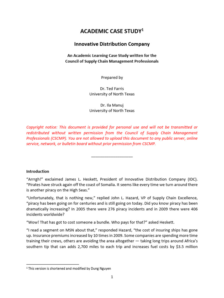 Innovative Distribution Case Study | PDF | Renminbi | Economies