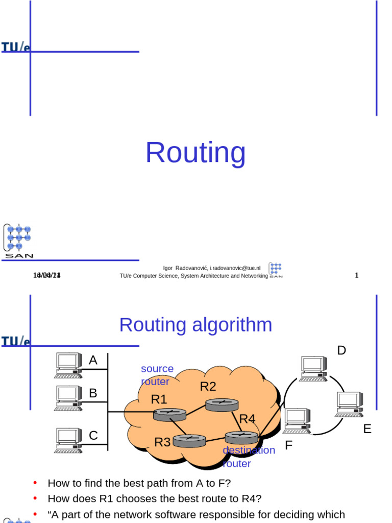 Routing Algorithms Overview | PDF | Routing | Computer Network