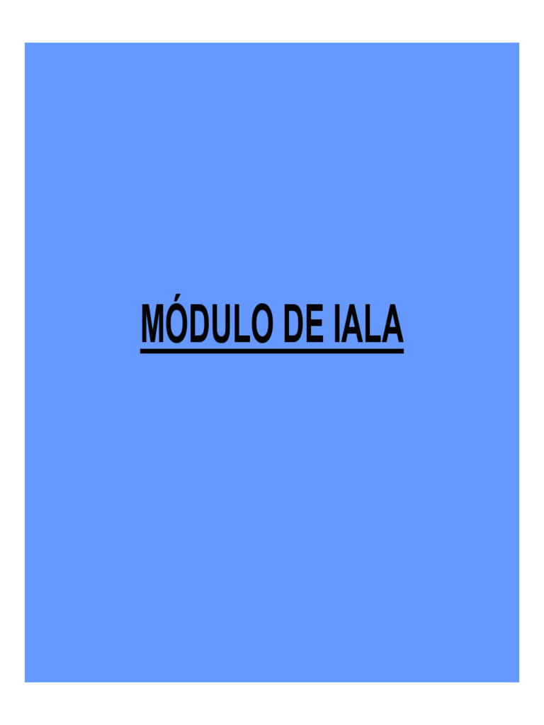 Módulo IALA | PDF | Historia