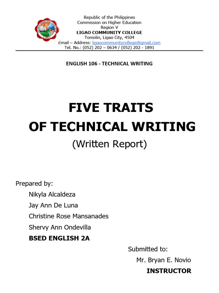Five Traits of Technical Writing | PDF | Rubric (Academic) | Proofreading