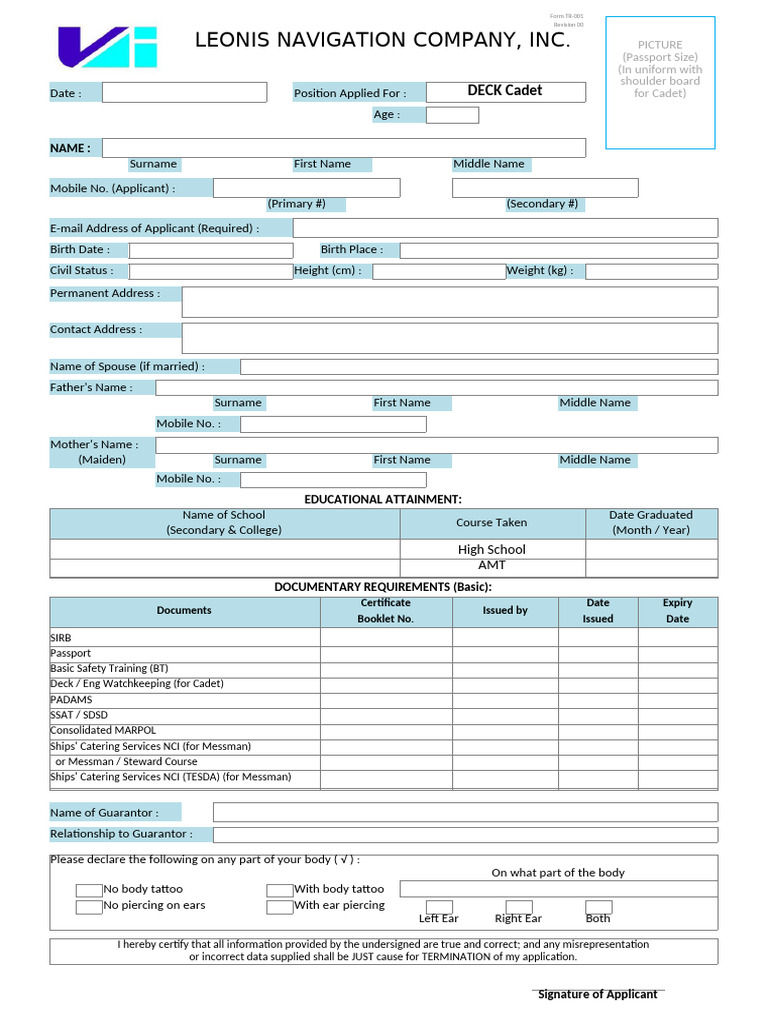 Application Form Cadet | PDF | Computing | Software