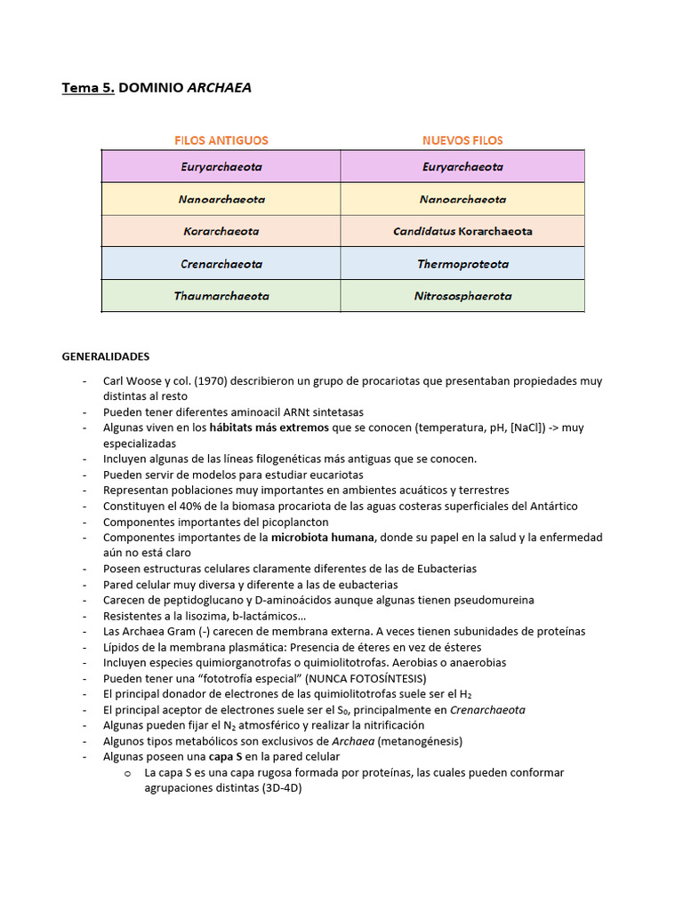 Bloque V | PDF | Archaea | Las bacterias