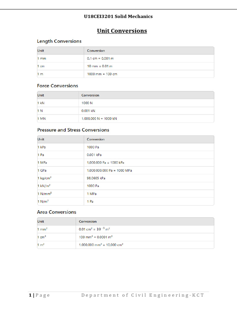 A) Course Material - #1 | PDF | Deformation (Engineering) | Strength Of ...
