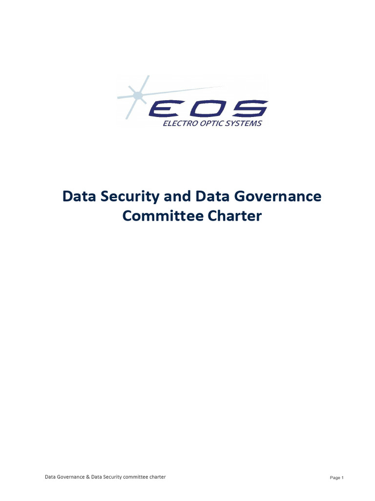 Data Governance and Security Charter | PDF | Computer Security | Security