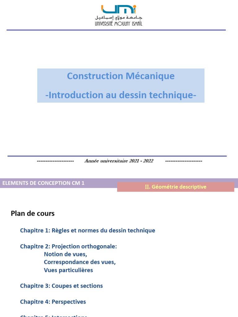 Dessin Technique en Construction Mécanique | PDF | Dessin technique ...