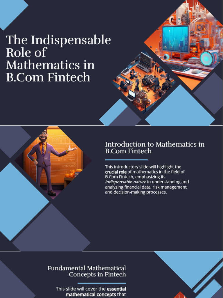 Slidesgo The Indispensable Role of Mathematics in Bcom Fintech ...