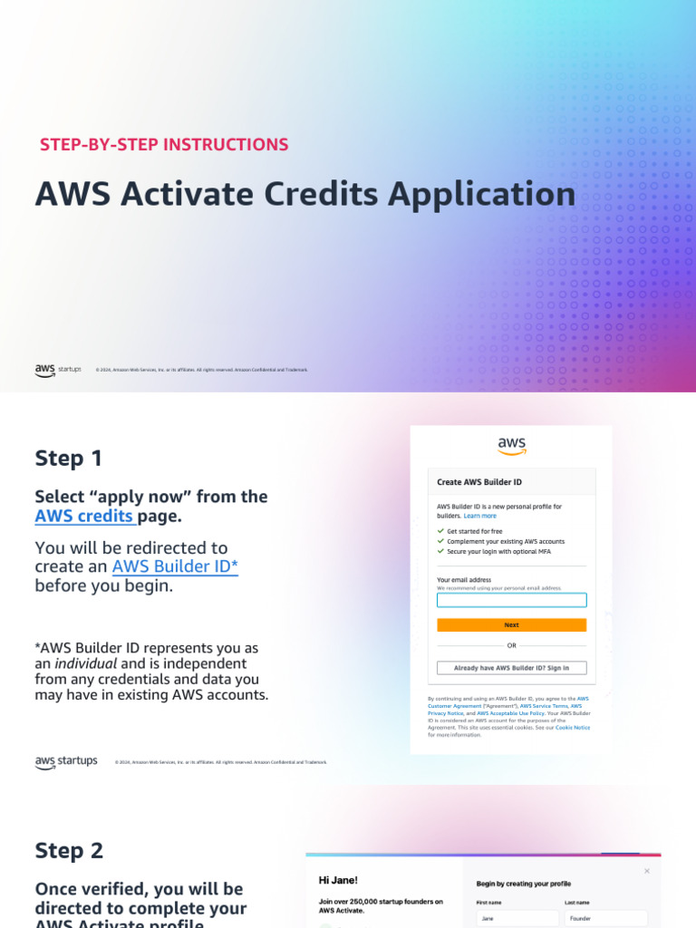 AWS Activate Credits Application Guide | PDF | Amazon Web Services ...