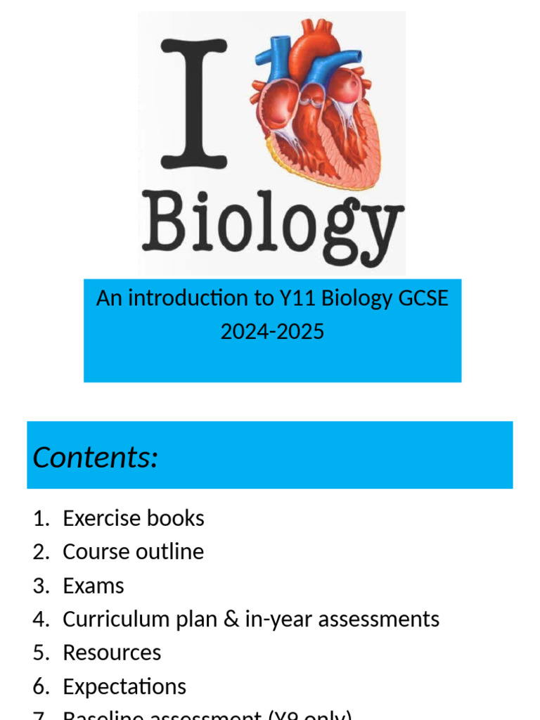 An Introduction To Y11 Biology GCSE 2024-2025 | PDF | Luteinizing ...