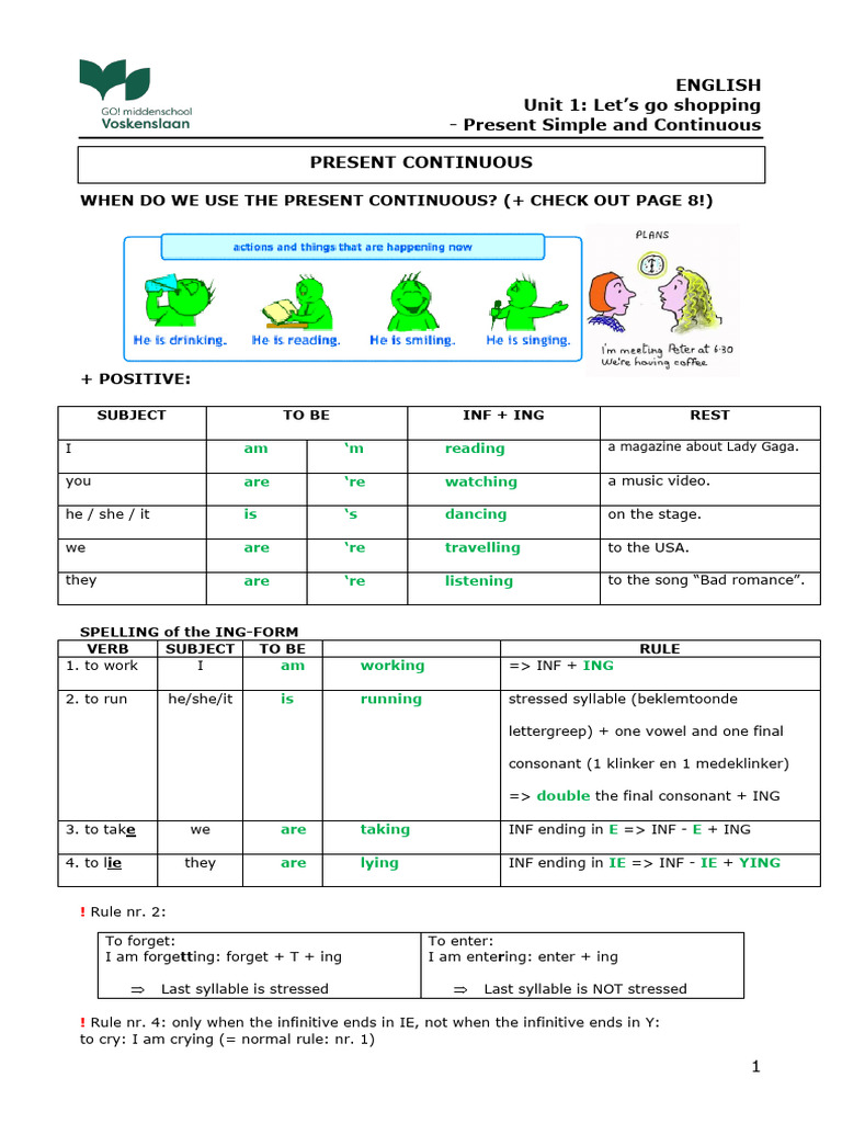 Unit 1 - Present Simple and Continuous - Roets - 2022 - KEY | PDF ...