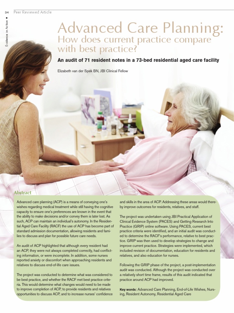 ACP Audit in Aged Care Facilities | PDF | Nursing Home Care | Audit