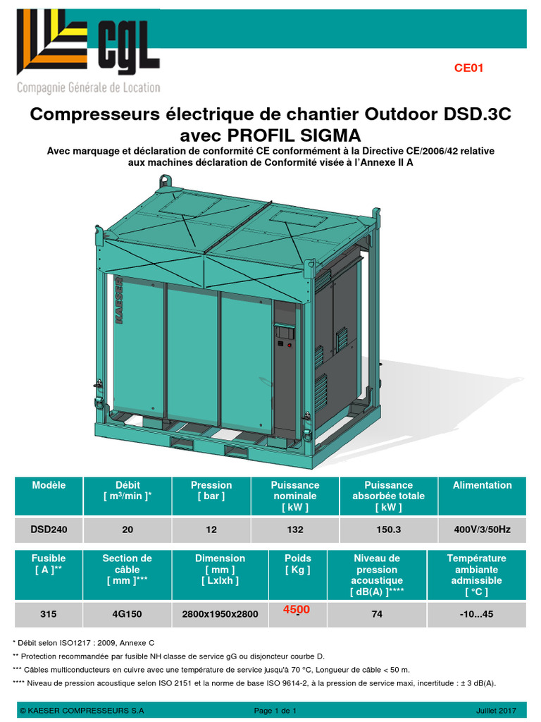 Compresseur DSD240 : Fiche Technique | PDF
