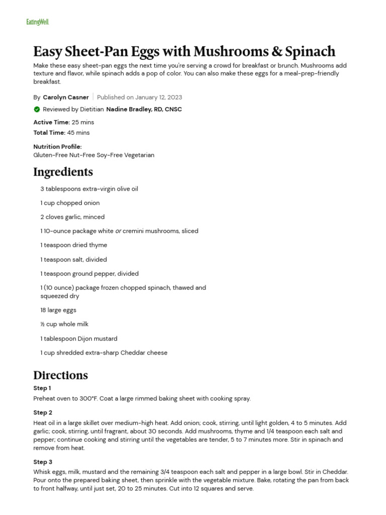 Https www eatingwell recipe 8024609 easy sheet pan eggs with