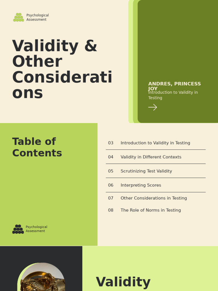 Validity in Psychological Testing | PDF | Validity (Statistics ...