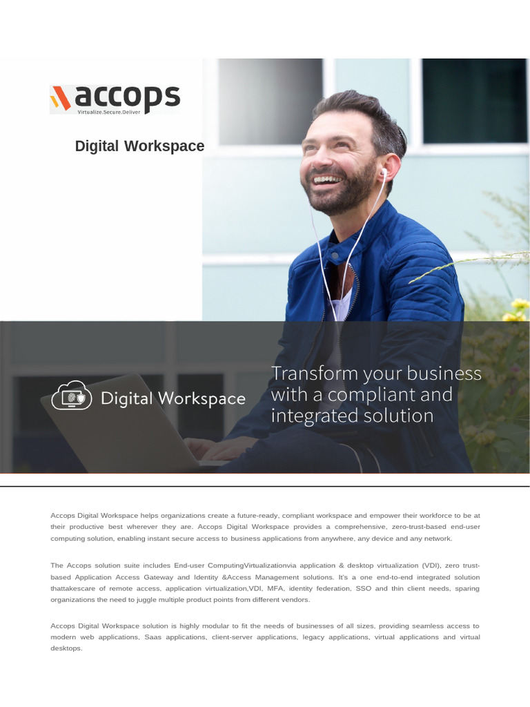 Accops - Digital Workspace | PDF | Desktop Virtualization | Remote ...