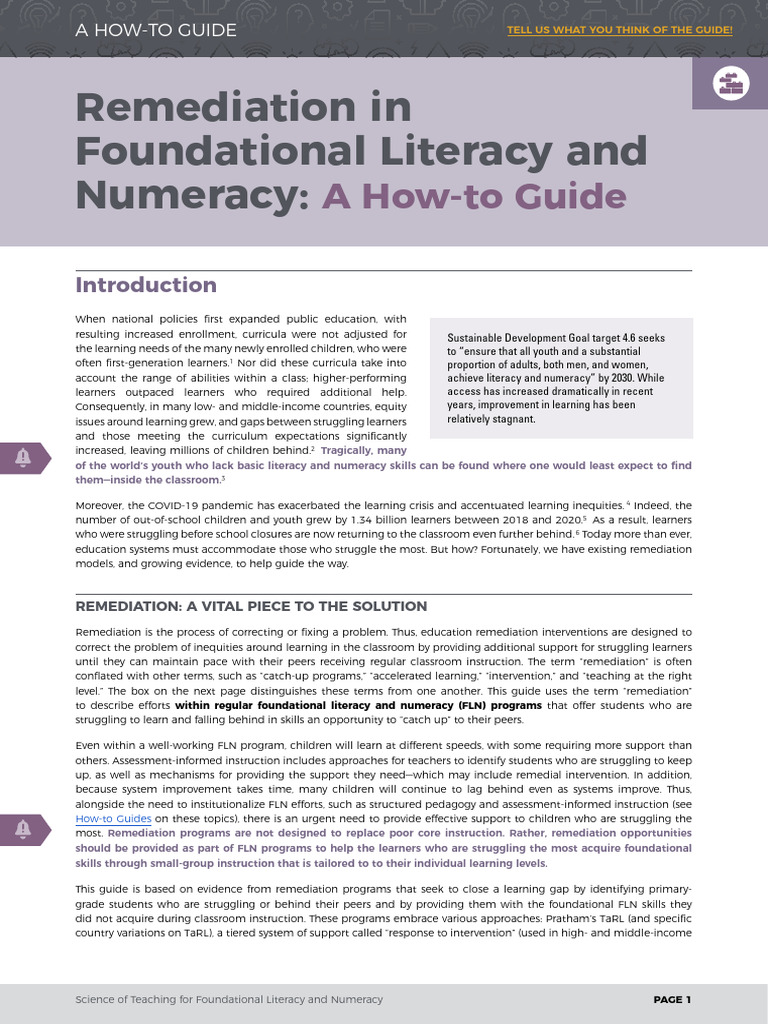 Remediation How To Guide | PDF | Literacy | Educational Assessment