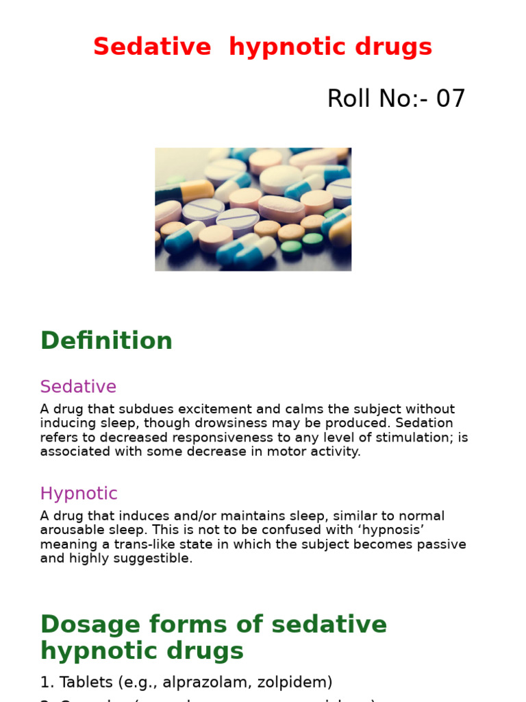 Overview of Sedative-Hypnotic Drugs | PDF | Benzodiazepine | Medicinal ...
