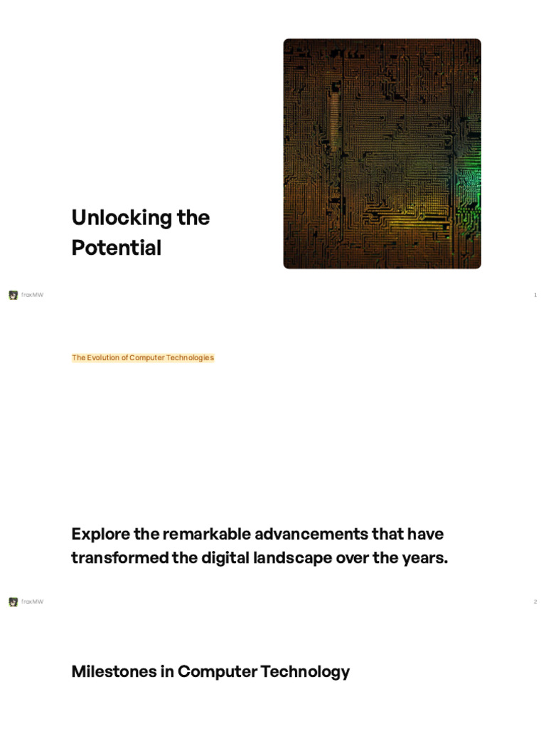 Unlocking the potential of computer technologies pdf computing