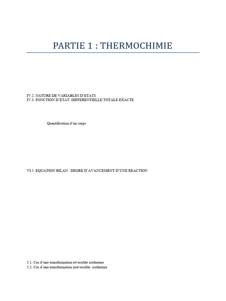 Thermochimie et Atomistique en Chimie | PDF | Enthalpie | Thermodynamique