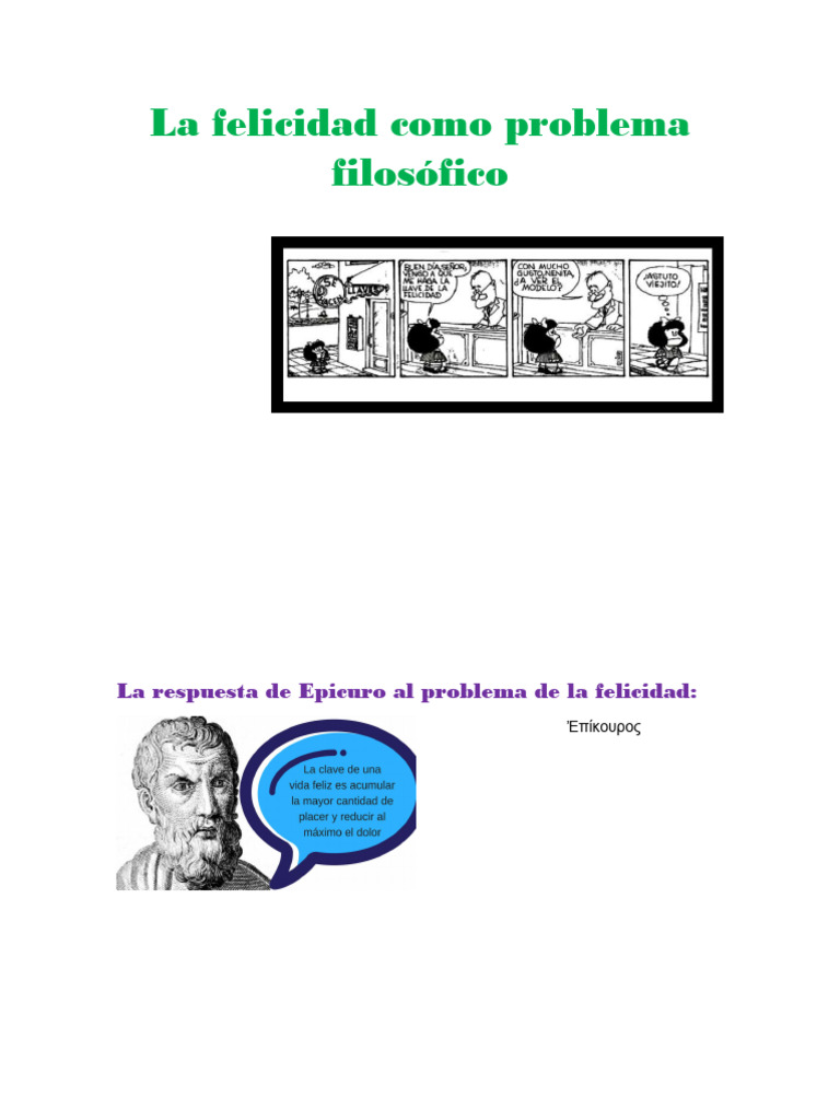 La búsqueda de la felicidad en filosofía | PDF | Felicidad | Placer