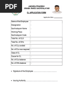 GSWS Leave Application Form | PDF