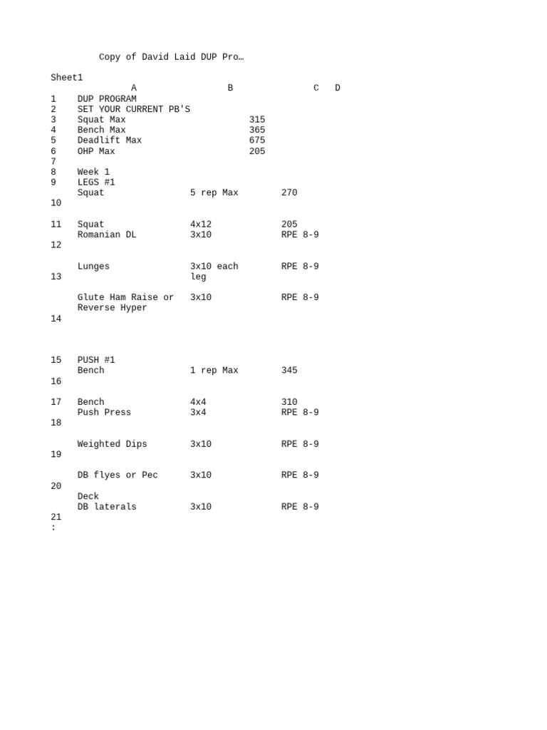 David Laid DUP Program Overview | PDF