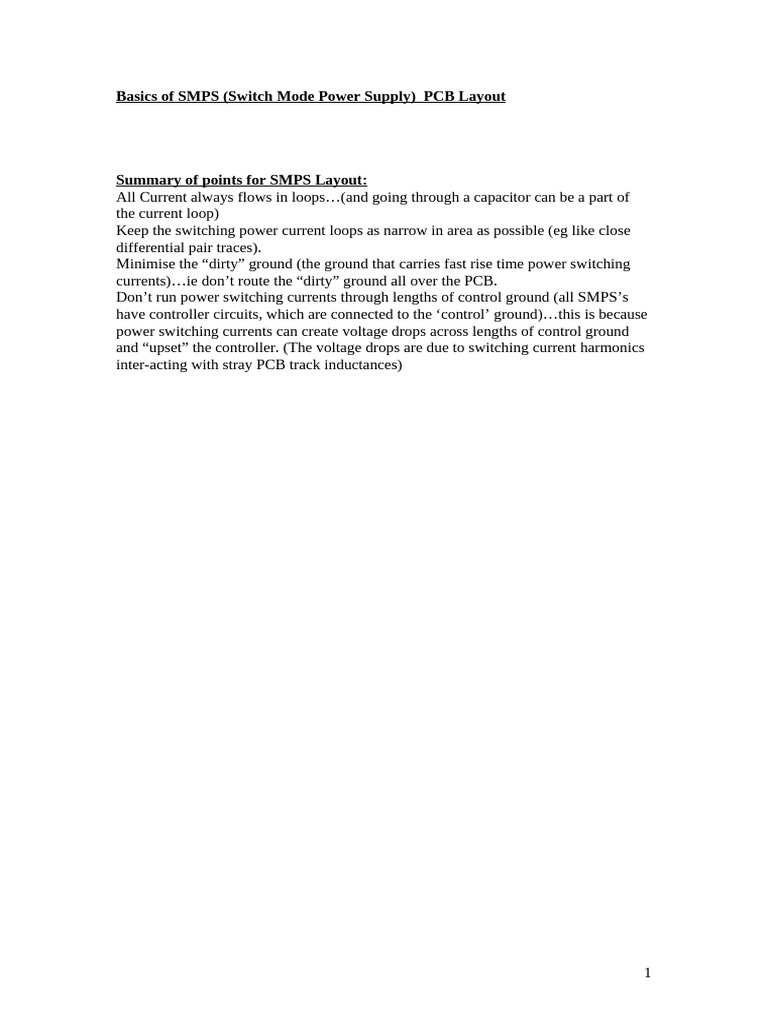 Basics of SMPS Layout _4 PDF Printed Circuit Board Rectifier