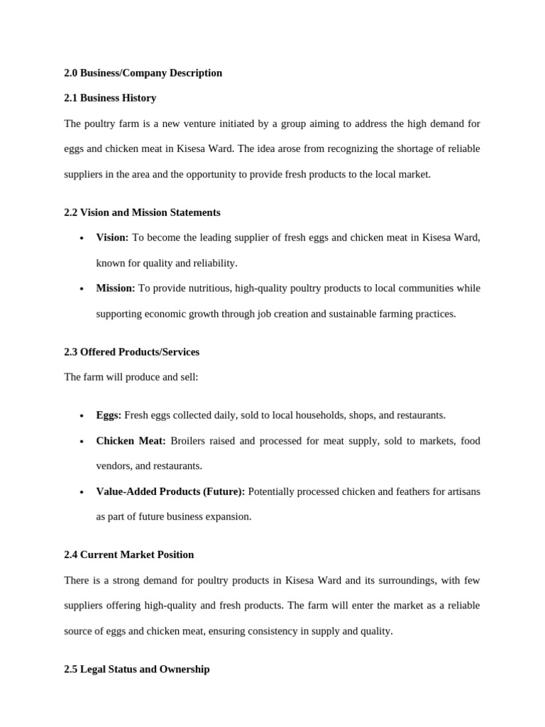 POULTRY FARMS GROUP NO 04 BUSINESS PLAN PDF Poultry Farming Poultry