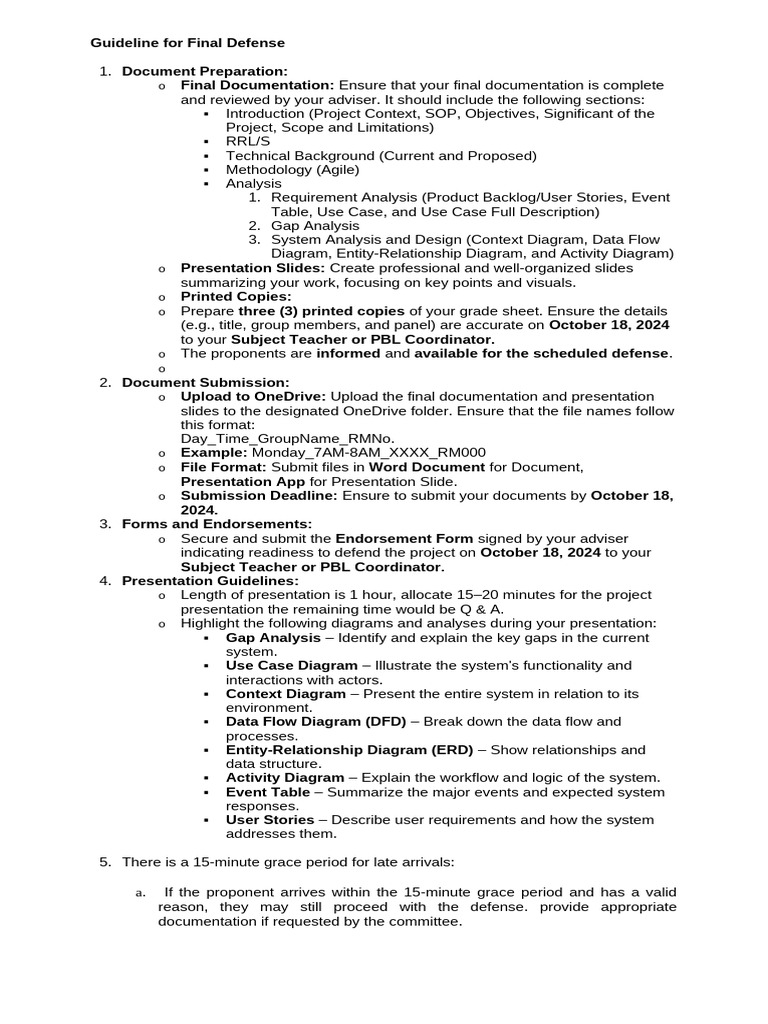 Guideline For Final Defense MSYADD | PDF | Computing | Information ...