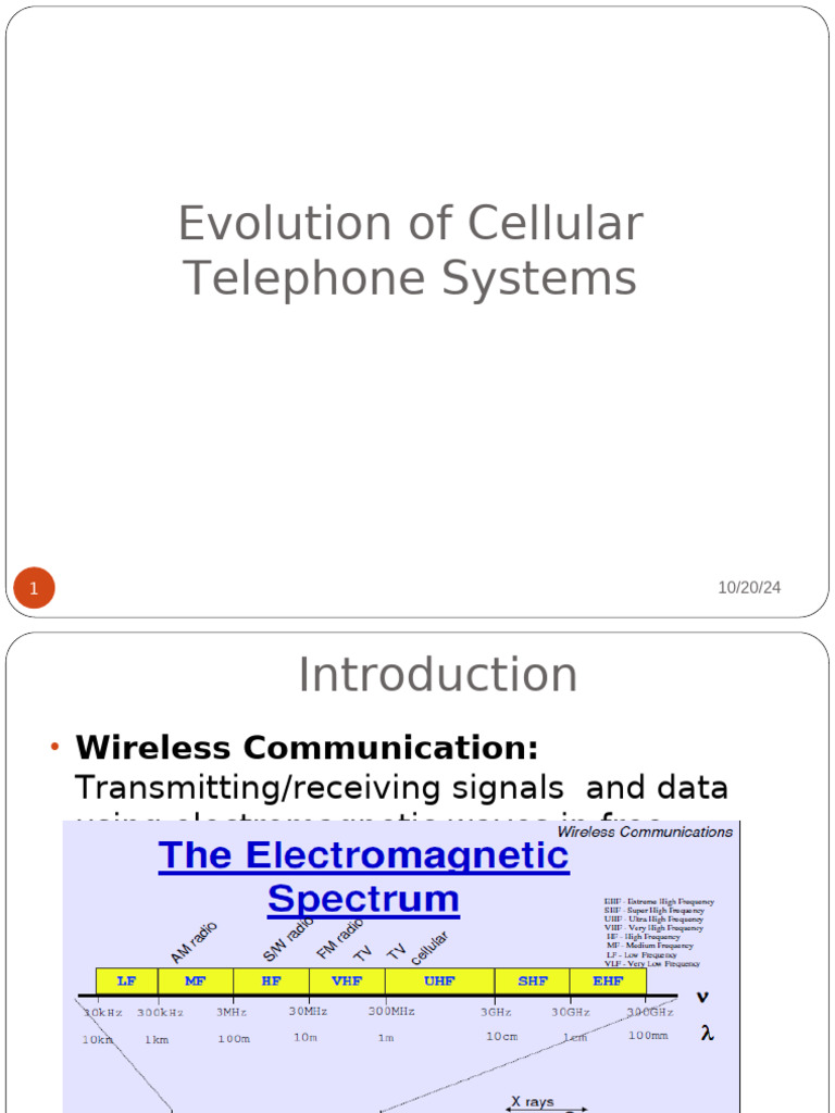 1.evolution of Wireless Commn | PDF | Cellular Network | High Speed ...