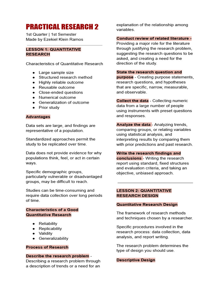 Quantitative Research Fundamentals Guide | PDF | Dependent And ...