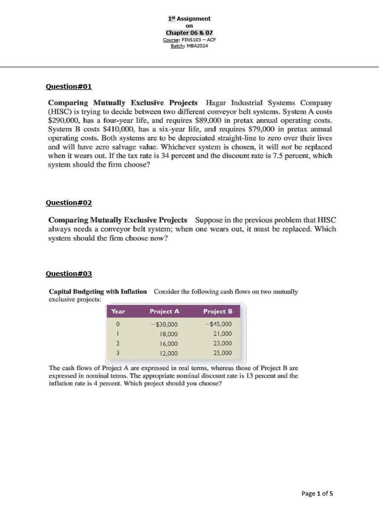 A#01 - MBA2024 On Chap 06 & 07 | PDF