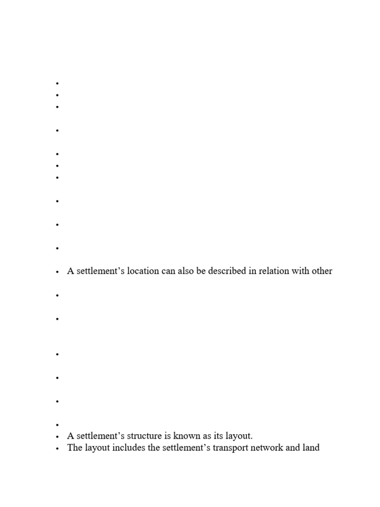 ZIMSEC O Level Geography: Settlements | PDF | Weathering | River