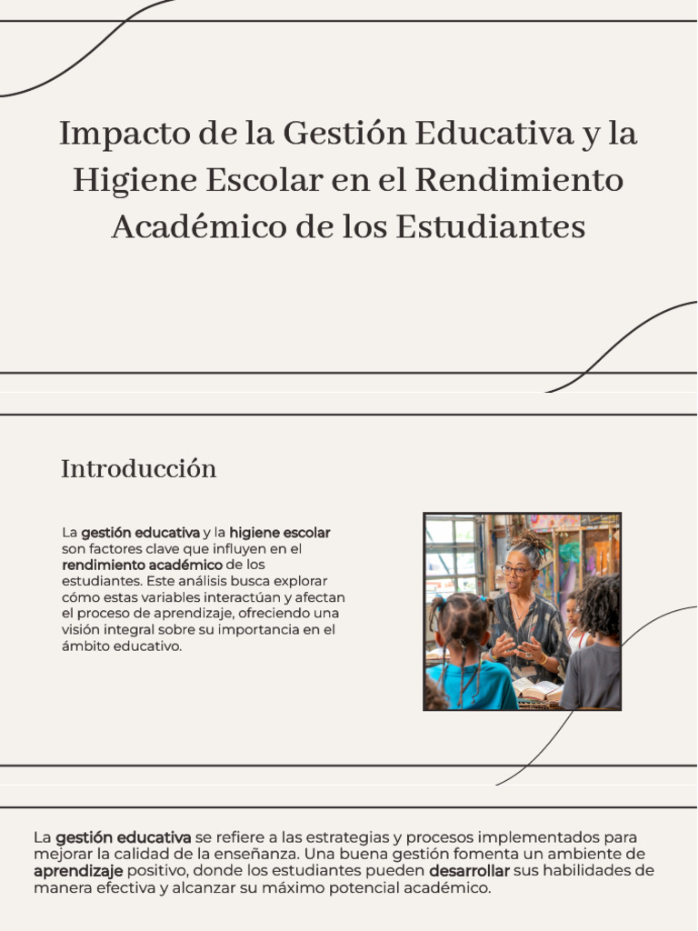 Slidesgo Impacto de La Gestion Educativa y La Higiene Escolar en El ...