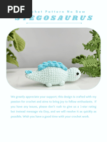 Stegosaurus Dinosaur No Sew 3