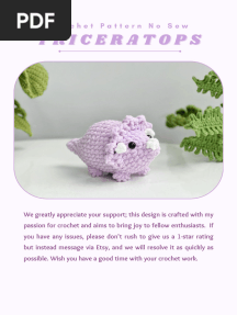 Triceratops Dinosaur No Sew 3