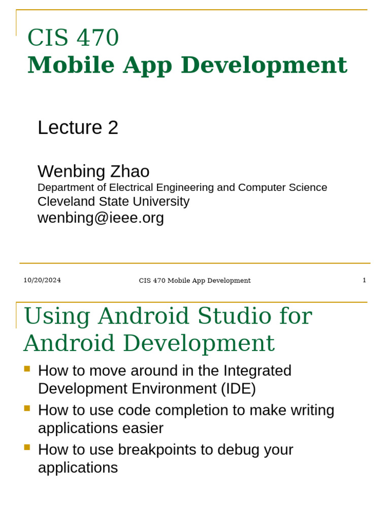 Android Studio Basics for Debugging | PDF | Application Software ...
