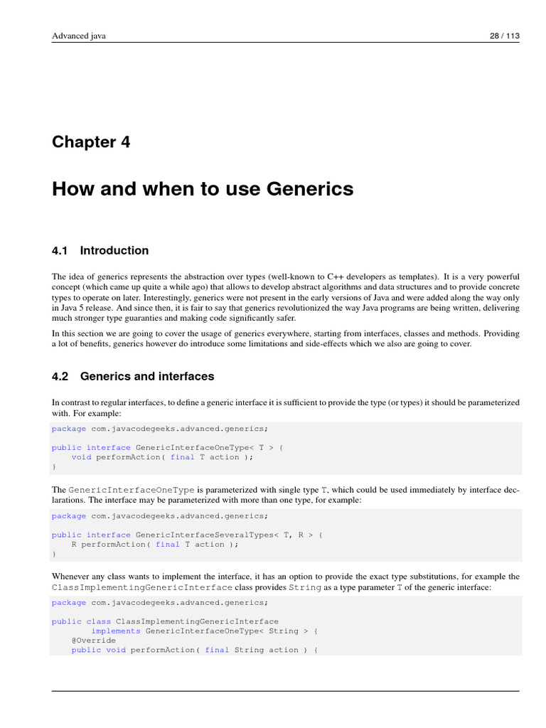 Using Generics in Advanced Java | PDF