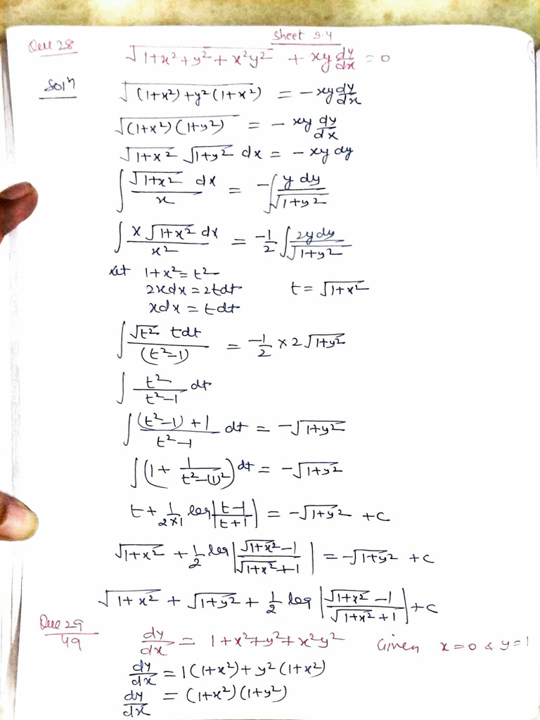 Solution of 9.4 Sheet | PDF | Teaching Methods & Materials