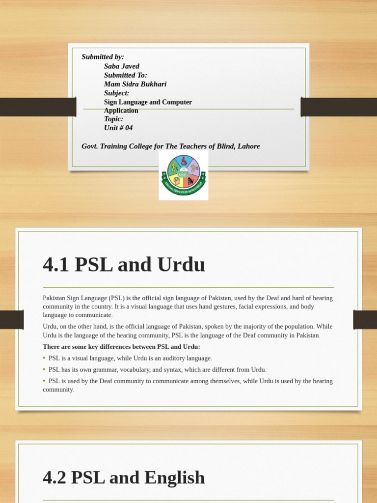 Understanding Pakistan Sign Language | PDF | Sign Language | American ...