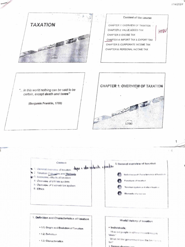Taxation Overview and Types Explained | PDF | Taxes | Economies