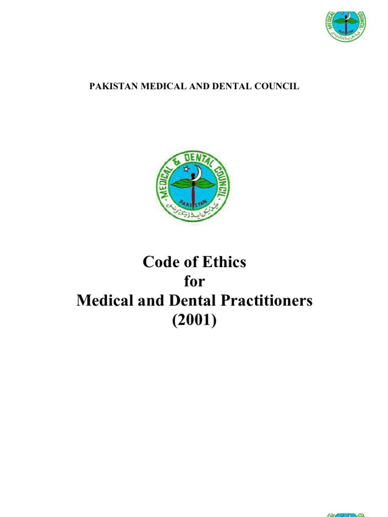 Code of Ethics for Medical and Dental Practitioners (PMDC 2001