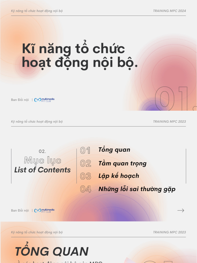 K Năng T CH C Ho T Đ NG N I B Training MPC 2024 | PDF