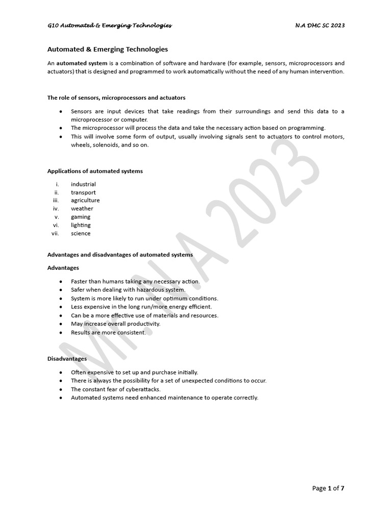 Overview of Automated Technologies | PDF | Artificial Intelligence ...