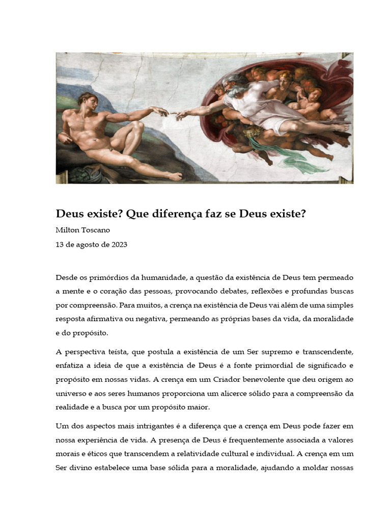 A Importância da Crença em Deus | PDF | Deus | Existência de Deus