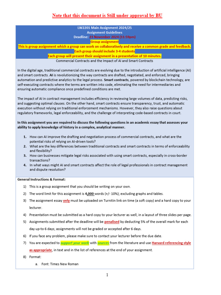 BCL Main Assignment Guidelines 2024/25 | PDF | Artificial Intelligence ...