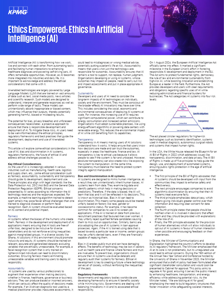 Ethical Principles in AI Development | PDF | Artificial Intelligence ...
