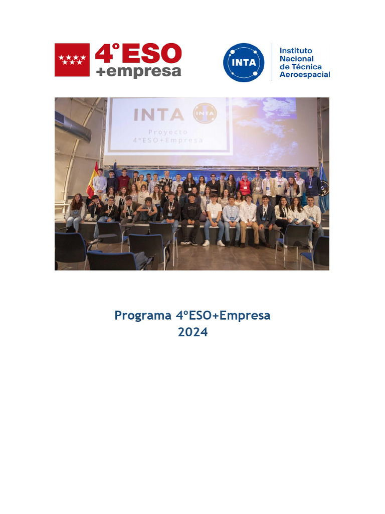 Estancias Educativas INTA 2024 para 4ºESO | PDF