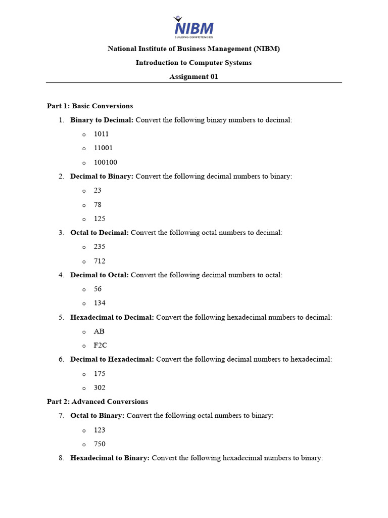 Assignment 01 | PDF