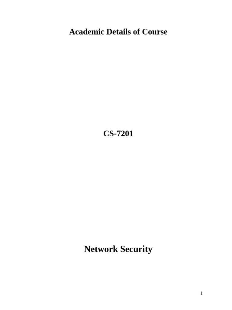 Course File Network and Web Security | PDF | Public Key Cryptography ...